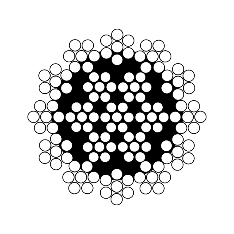 ASTM A1023 19x7 forgásálló, 2. kategória acél drótkötél