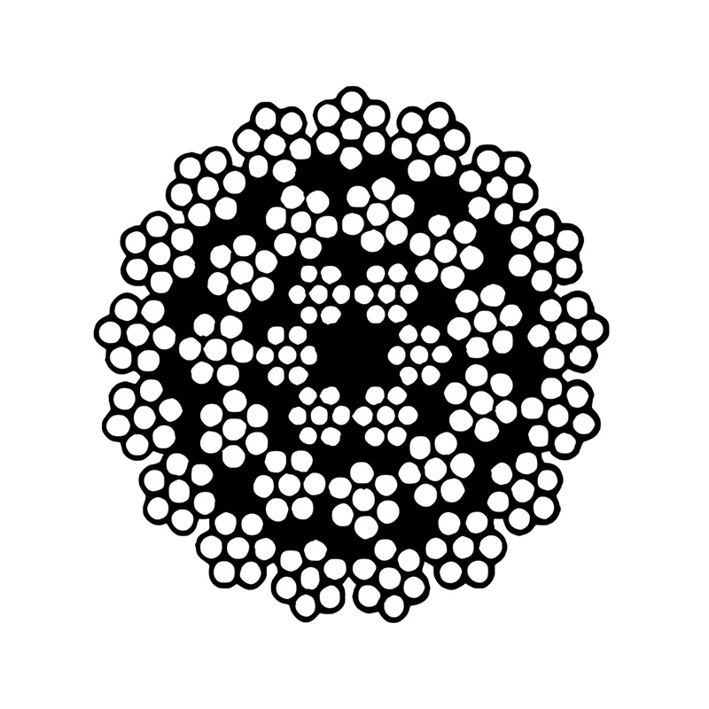 ASTM A1023 34x7 forgásálló, 2. kategória acél drótkötél