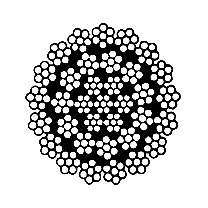 ASTM A1023 35x7 forgásálló, 1. kategória acél drótkötél