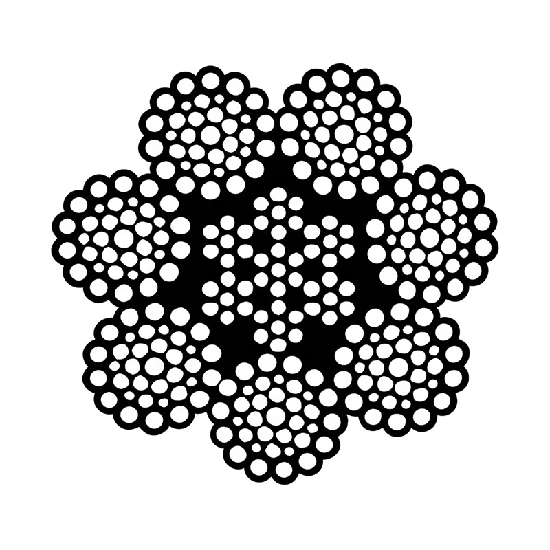 ASTM A1023 7X36 acélmagú, extra rugalmas emelőkötél